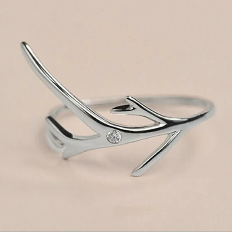 Elegant Zircon Leaf Antlers Opening Rings for Women Christmas Gift Accessories Fashion Silver Color Jewelry Anillos SR465
Elegant Zircon Leaf Antlers Opening Rings for Women Christmas Gift Accessories Fashion Silver Color Jewelry Anillos SR465