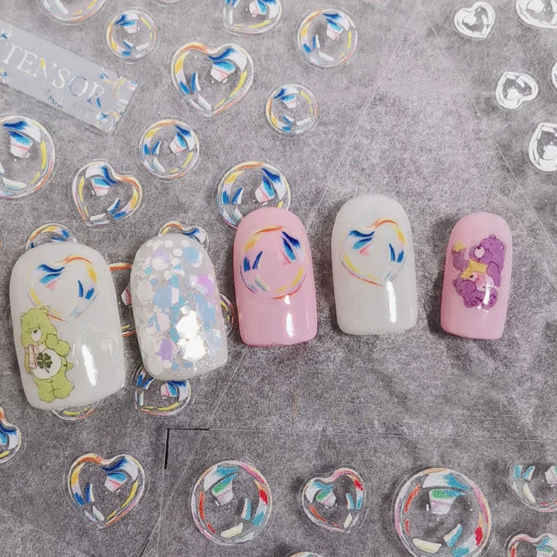 Cute 3D Transparent Bubble Engraved Nail Stickers Heart Shape Bubble Embossed 5D Nail Art Decorations Decals DIY Manicure Tools
Cute 3D Transparent Bubble Engraved Nail Stickers Heart Shape Bubble Embossed 5D Nail Art Decorations Decals DIY Manicure Tools