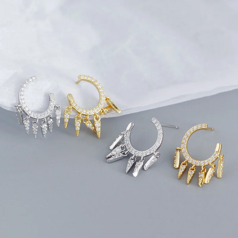 ElfoPlataSi Authentic 925 Sterling Silver Fashion Moon tassel Stick Stud Earring For Women Wedding Party Fine S925 Jewelry DA103
ElfoPlataSi Authentic 925 Sterling Silver Fashion Moon tassel Stick Stud Earring For Women Wedding Party Fine S925 Jewelry DA103