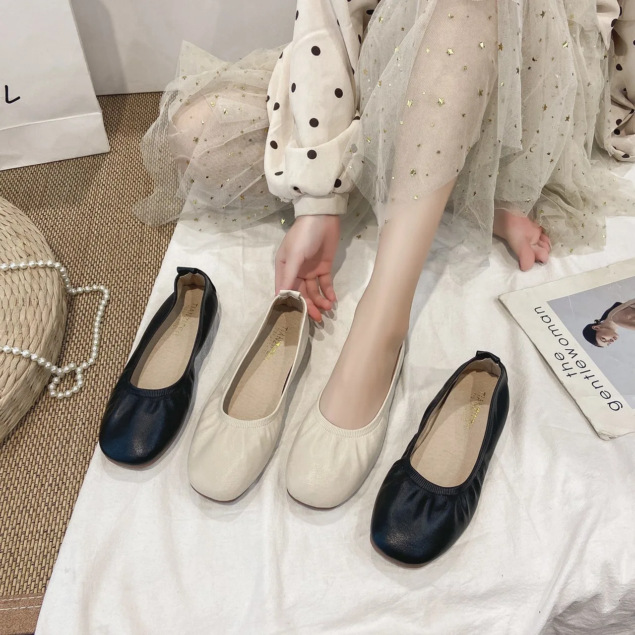 2021 Square Toe Soft Leather Moccasins Women Loafers Foldable Ballet Flats Solid Shoes Women Comfy Slip on Ballerina
2021 Square Toe Soft Leather Moccasins Women Loafers Foldable Ballet Flats Solid Shoes Women Comfy Slip on Ballerina