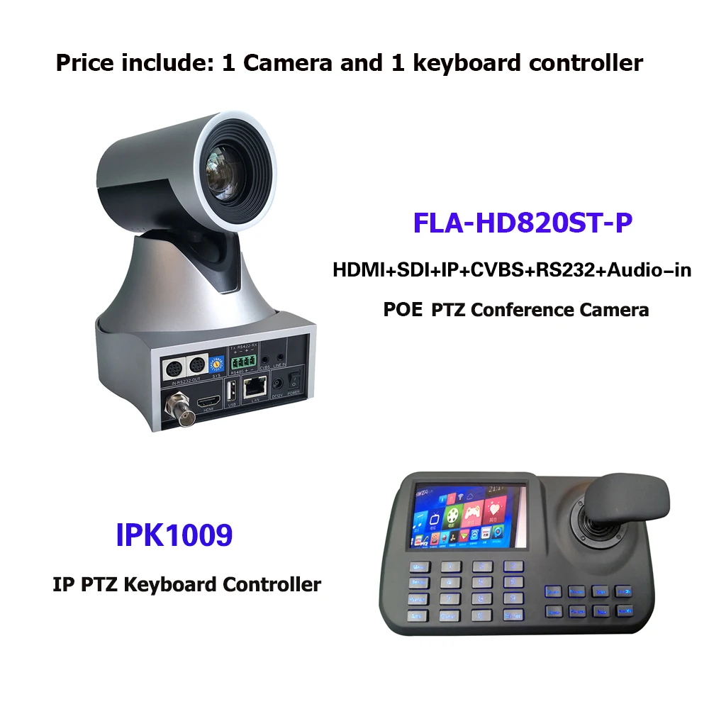 5 Inch LCD Screen Remote Keyboard Controller and HDSDI HDMI 20X IP POE PTZ Camera for Video Conference / Church Live Streaming
5 Inch LCD Screen Remote Keyboard Controller and HDSDI HDMI 20X IP POE PTZ Camera for Video Conference / Church Live Streaming