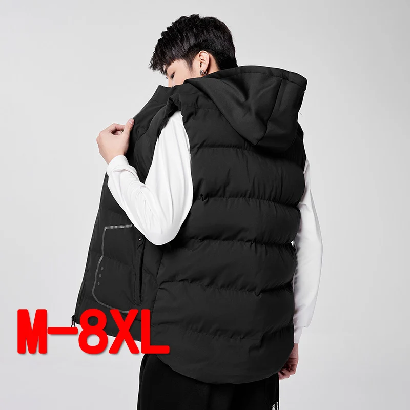 Hat Detachable Vest Men Winter Sleeveless Jacket Warm Patchwork Hooded Jackets and Coats Men Thicken Waistcoat Plus Size 7XL 8XL
Hat Detachable Vest Men Winter Sleeveless Jacket Warm Patchwork Hooded Jackets and Coats Men Thicken Waistcoat Plus Size 7XL 8XL