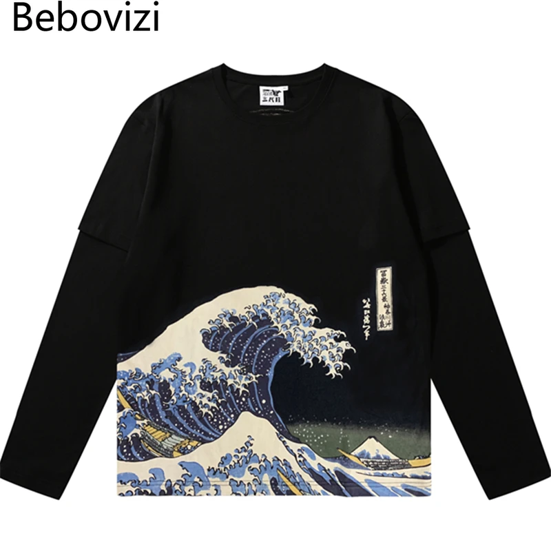 Мужская хлопковая футболка с длинным рукавом Bebovizi, футболка большого размера с волнистым принтом в японском стиле, уличная одежда в стиле п...
Мужская хлопковая футболка с длинным рукавом Bebovizi, футболка большого размера с волнистым принтом в японском стиле, уличная одежда в стиле п...