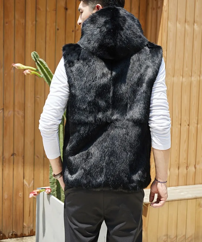 Rabbit Genuine Natural New Real Fur Vest With Hood Men Fashion Jacket Outwear Overcoat Custom Any Size Free Shipping F223
Rabbit Genuine Natural New Real Fur Vest With Hood Men Fashion Jacket Outwear Overcoat Custom Any Size Free Shipping F223