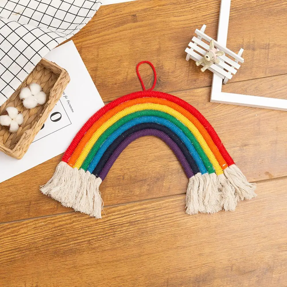 Детская декоративная подушка Скандинавская Радужная тканевая игрушки детская