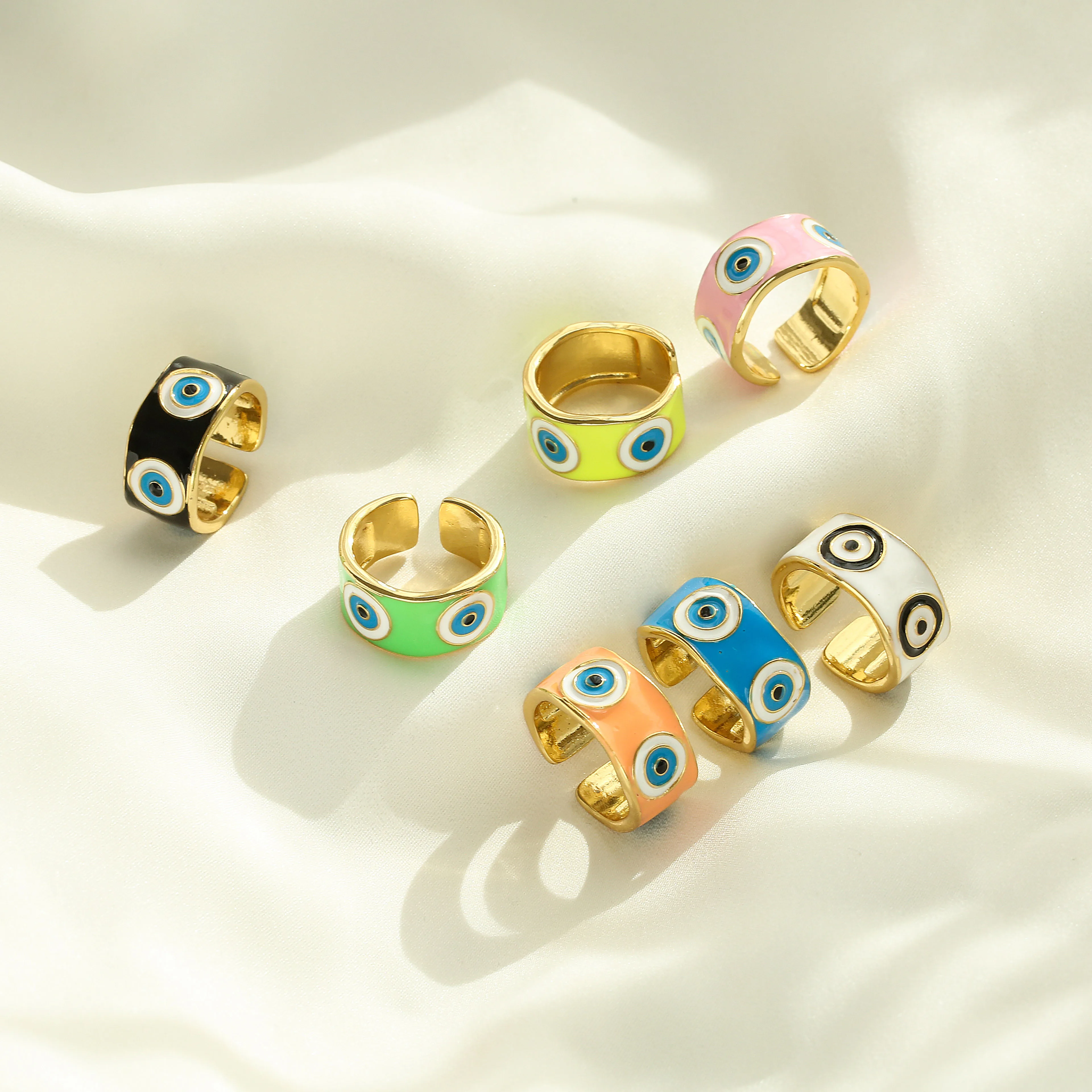 HECHENG,Brass 18K Gold Plated Ring,Big Evil Eyes Rings for Women Gils,Colorful Open Statement Enamel Rings,Wholesale
HECHENG,Brass 18K Gold Plated Ring,Big Evil Eyes Rings for Women Gils,Colorful Open Statement Enamel Rings,Wholesale