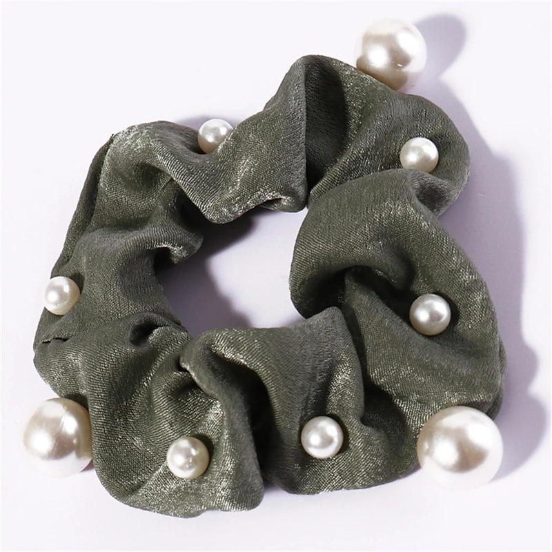 Fashion Pearl Satin Fabric Hair Scrunchies Stretchy Rope Ponytail Holder Soft Elastic Hair Band Women Girls Hairband Headwear
Fashion Pearl Satin Fabric Hair Scrunchies Stretchy Rope Ponytail Holder Soft Elastic Hair Band Women Girls Hairband Headwear