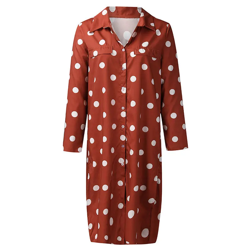 VICABO Polka Dot Printed Dress Women Long Sleeve Turn Down Collar Boho Dresses Casual V Neck Button Cardigan Vestidos
VICABO Polka Dot Printed Dress Women Long Sleeve Turn Down Collar Boho Dresses Casual V Neck Button Cardigan Vestidos