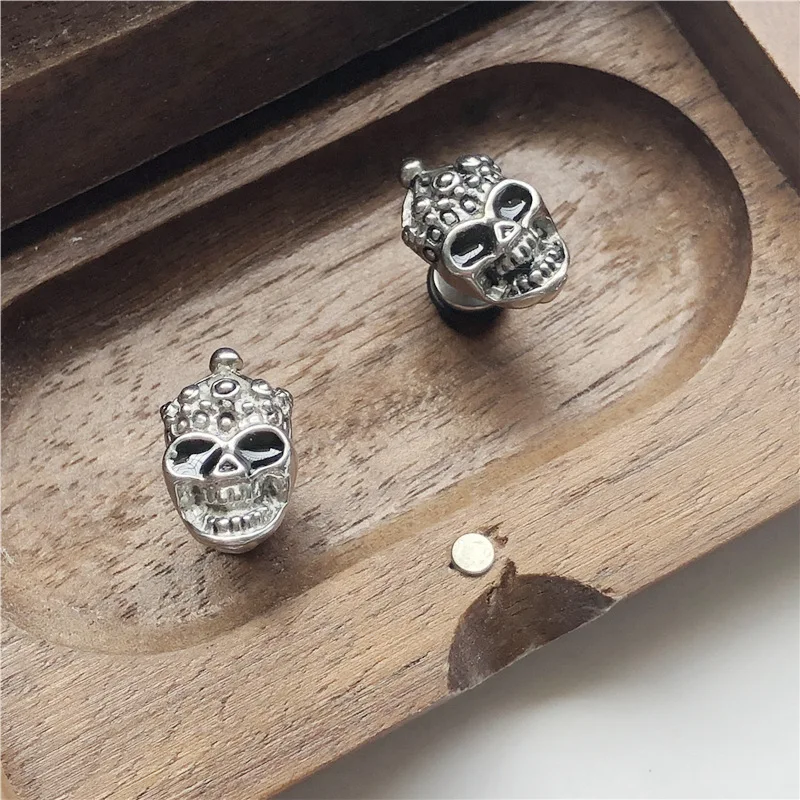 Personality Ghost Skull Earrings Silver Color Stainless Steel Earrings Motorcycle Party Punk Personality Street Earrings Jewelry
Personality Ghost Skull Earrings Silver Color Stainless Steel Earrings Motorcycle Party Punk Personality Street Earrings Jewelry