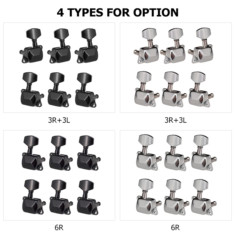 6 Pieces Guitar String Tuning Pegs Semi-closed Tuning Machine Machine Heads Tuners for Electric Guitar Acoustic Guitar 6 Right 
6 Pieces Guitar String Tuning Pegs Semi-closed Tuning Machine Machine Heads Tuners for Electric Guitar Acoustic Guitar 6 Right