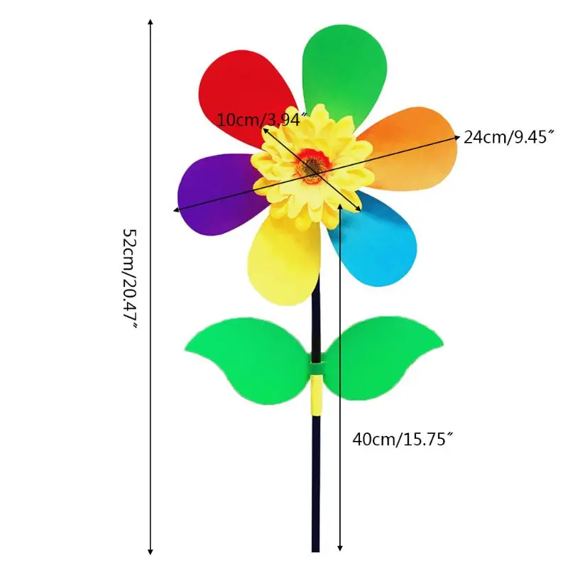 Colorful Sunflower Windmill, Sunflower Wind Spinner with Leaves Garden Yard Decor, Pinwheel for Kids DIY Toy
Colorful Sunflower Windmill, Sunflower Wind Spinner with Leaves Garden Yard Decor, Pinwheel for Kids DIY Toy