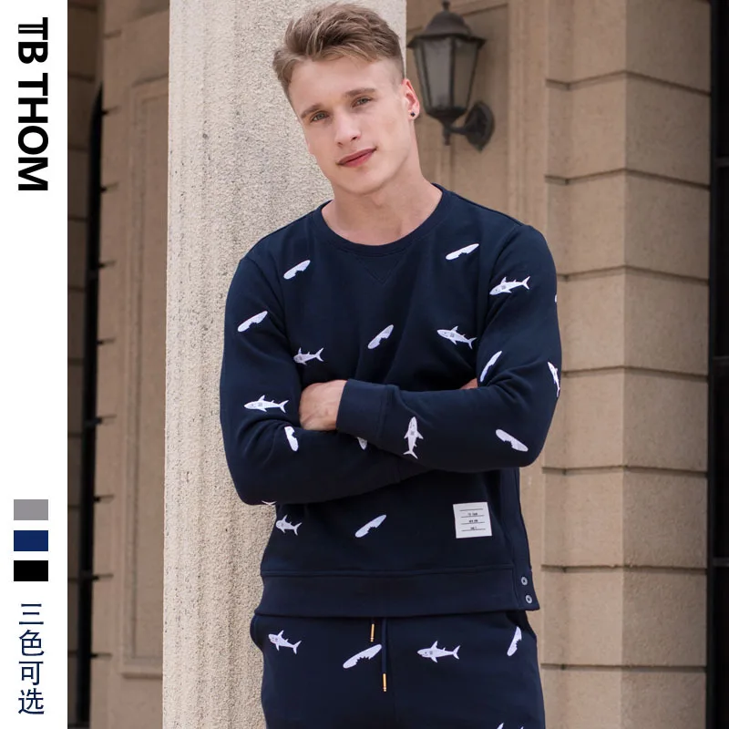 tb thom 2021 men's fashion shark embroidery sweatshirts with zipper on back o-neck cotton pullover jacket men
tb thom 2021 men's fashion shark embroidery sweatshirts with zipper on back o-neck cotton pullover jacket men
