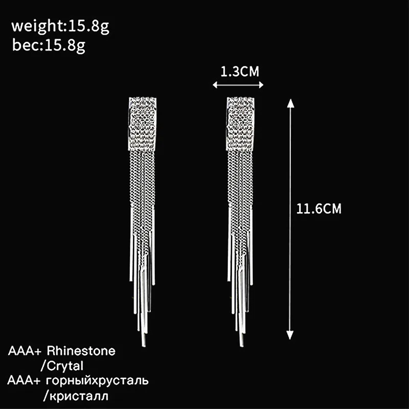 2019 New Crystal Tassel Earrings Ladies Long Gold Fashion Earrings Wedding Pendants Shiny Earrings Jewelry Gifts
2019 New Crystal Tassel Earrings Ladies Long Gold Fashion Earrings Wedding Pendants Shiny Earrings Jewelry Gifts