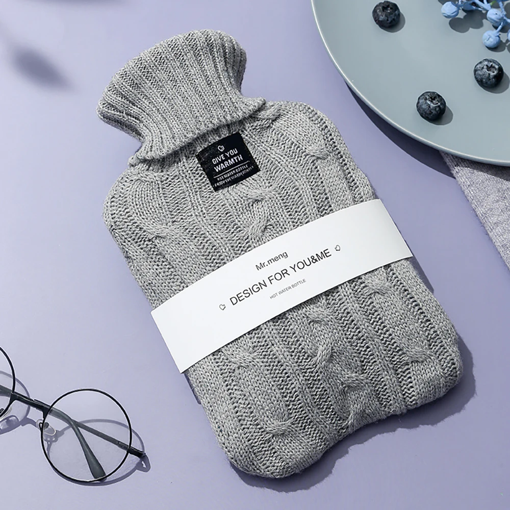 Solid Color Hot Water Bottle 2000Ml Pvc Silicone Thermos Soft Knitted Cover Removable and Washable Winter Warm Supplies
Solid Color Hot Water Bottle 2000Ml Pvc Silicone Thermos Soft Knitted Cover Removable and Washable Winter Warm Supplies