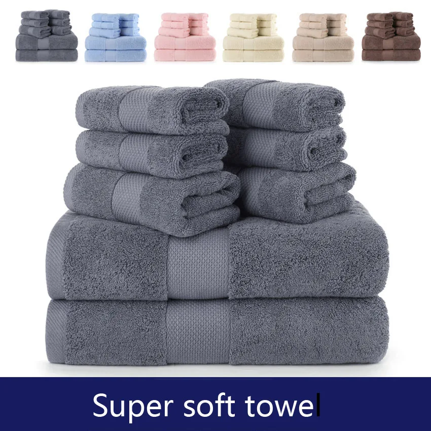 8 Pcs/Set Thick Pure Cotton Super Soft Bath Towel Strong Water Absorption Face Towel Antibacterial Non-linting Family Suit
8 Pcs/Set Thick Pure Cotton Super Soft Bath Towel Strong Water Absorption Face Towel Antibacterial Non-linting Family Suit
