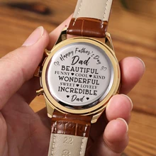 THE BEST FATHER IN THE WORLD - TO MY DAD ENGRAVED WATERPROOF SPORTS LUXURY WATCH Christmas presents