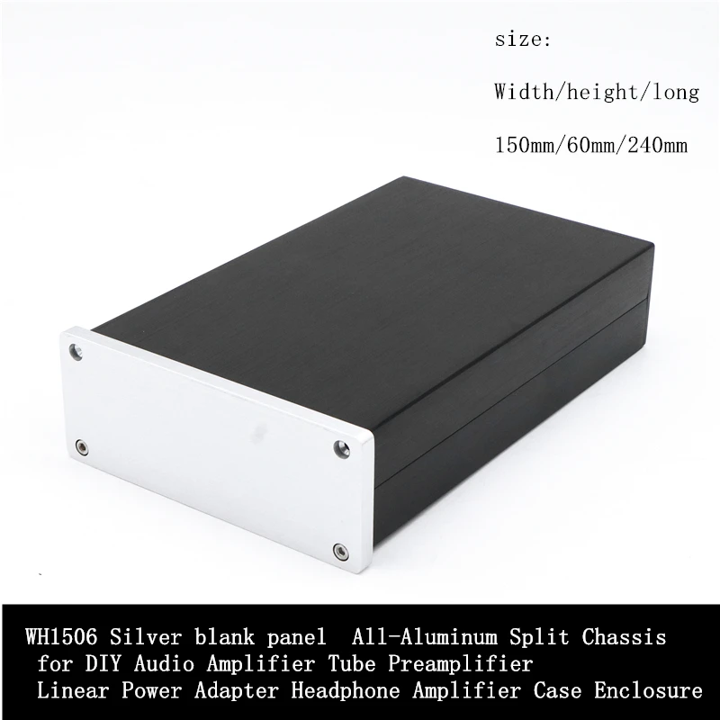 WH1506 Silver Blank Panel All-aluminum Split Chassis For Diy DAC Tube Headphone Preamplifier Audio Amplifier Shell Box
WH1506 Silver Blank Panel All-aluminum Split Chassis For Diy DAC Tube Headphone Preamplifier Audio Amplifier Shell Box