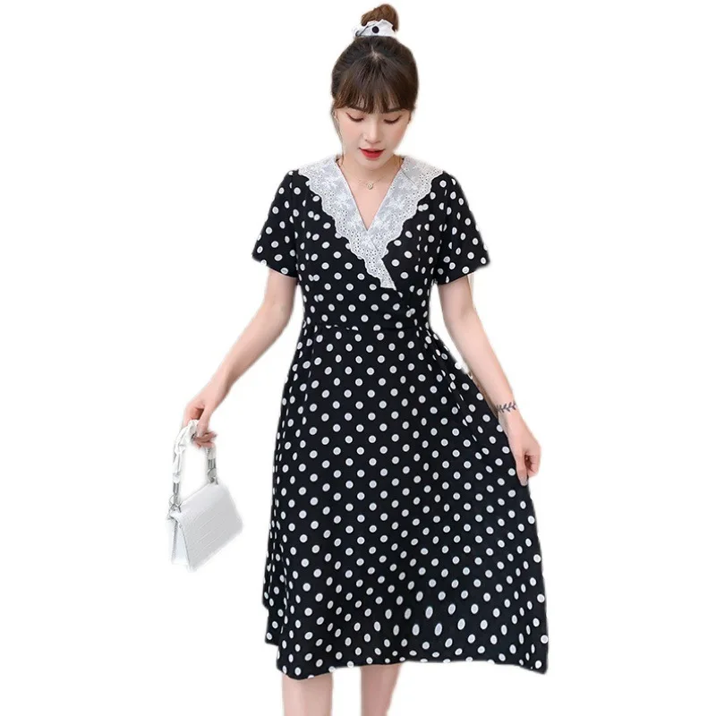 2021 Summer Women's Plus Size Maternity Dress V-neck Short Sleeve Polka Dot Breastfeeding Maternity Dresses for Photo Shoot
2021 Summer Women's Plus Size Maternity Dress V-neck Short Sleeve Polka Dot Breastfeeding Maternity Dresses for Photo Shoot