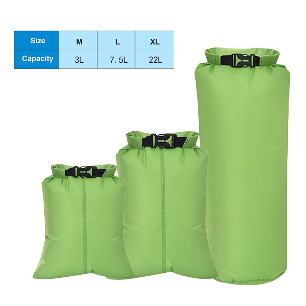 3Pcs/Set Outdoor Swimming Waterproof Bag Camping Dry Bag With Carry Strap 3L Bag 7.5L Bag 22L Air Dry Bag
3Pcs/Set Outdoor Swimming Waterproof Bag Camping Dry Bag With Carry Strap 3L Bag 7.5L Bag 22L Air Dry Bag