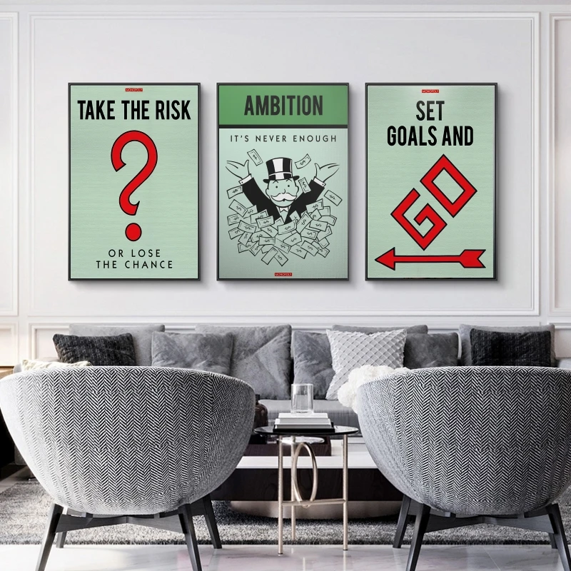 Inspring Quote Monopoly Street Art Canvas Paintings on The Modern Home Office Wall Decor The Road To Success Experience Pictures
Inspring Quote Monopoly Street Art Canvas Paintings on The Modern Home Office Wall Decor The Road To Success Experience Pictures