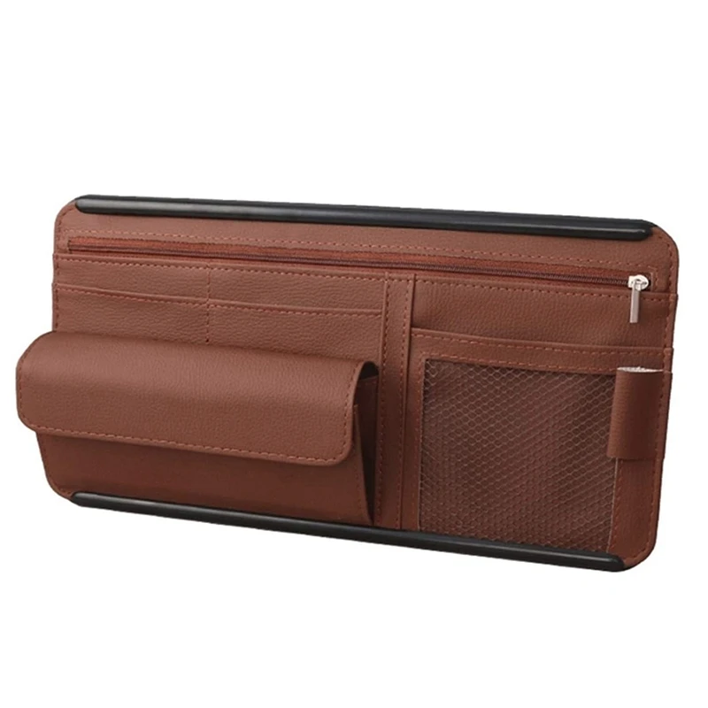 Car Sun Visor Storage Bag Interior Auto Sunshade Plate Organizer Universal Cards Sunglasses Pen Support Leather Pocket
Car Sun Visor Storage Bag Interior Auto Sunshade Plate Organizer Universal Cards Sunglasses Pen Support Leather Pocket