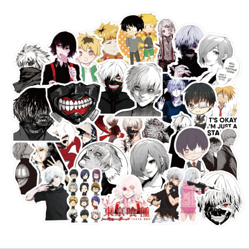 10/30/50pcs Japan Anime Tokyo Ghoul Sticker Graffiti for Luggage Laptop Skateboard Bicycle Decal Stickers Children Gift
10/30/50pcs Japan Anime Tokyo Ghoul Sticker Graffiti for Luggage Laptop Skateboard Bicycle Decal Stickers Children Gift