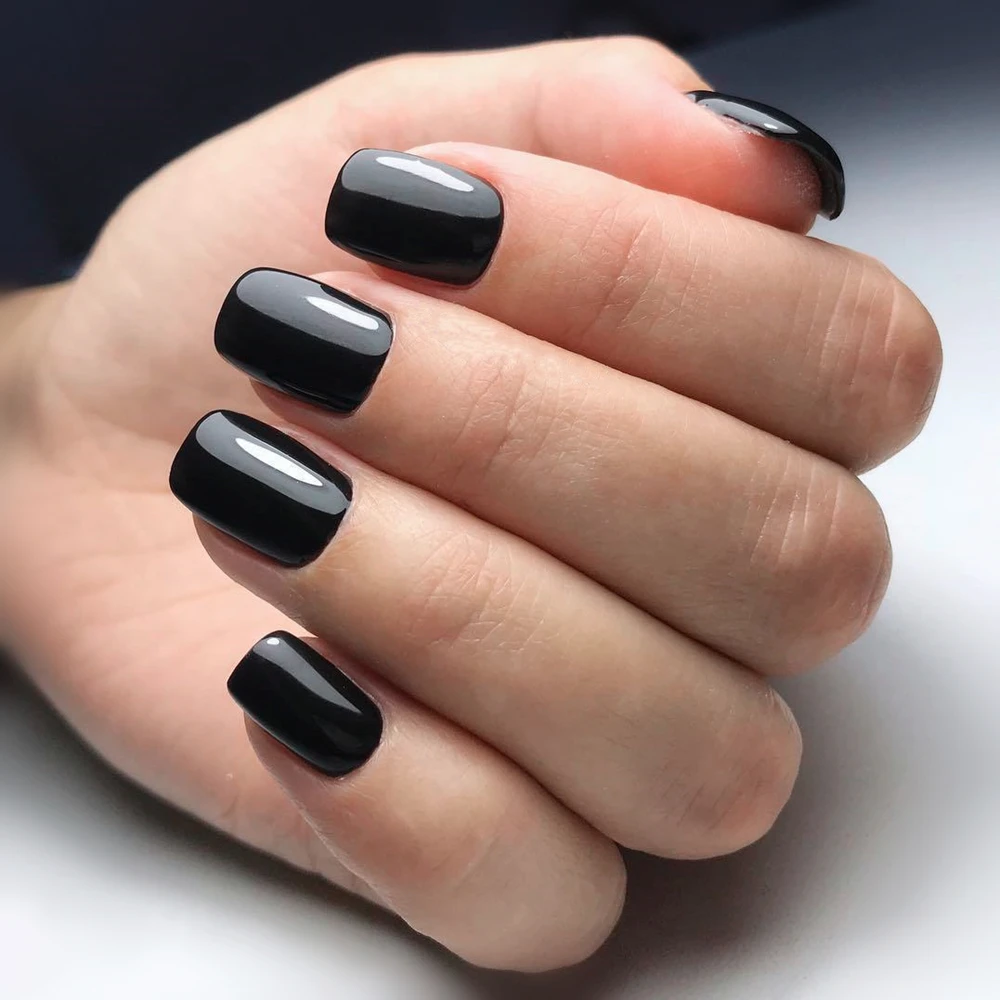 24Pcs Bright Black Artificial Fake Nails Short Square False Fingernails For Children New Design Full Cover Tips Manicure Tool
24Pcs Bright Black Artificial Fake Nails Short Square False Fingernails For Children New Design Full Cover Tips Manicure Tool
