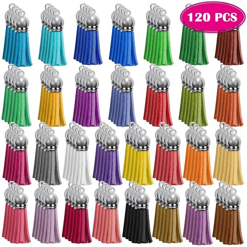 120pcs/Lot 38mm Leather Tassel Fringe Keychain Strap Jewelry Fiber Fringe Suede Tassel Key Chains For DIY Jewelry Accessories
120pcs/Lot 38mm Leather Tassel Fringe Keychain Strap Jewelry Fiber Fringe Suede Tassel Key Chains For DIY Jewelry Accessories