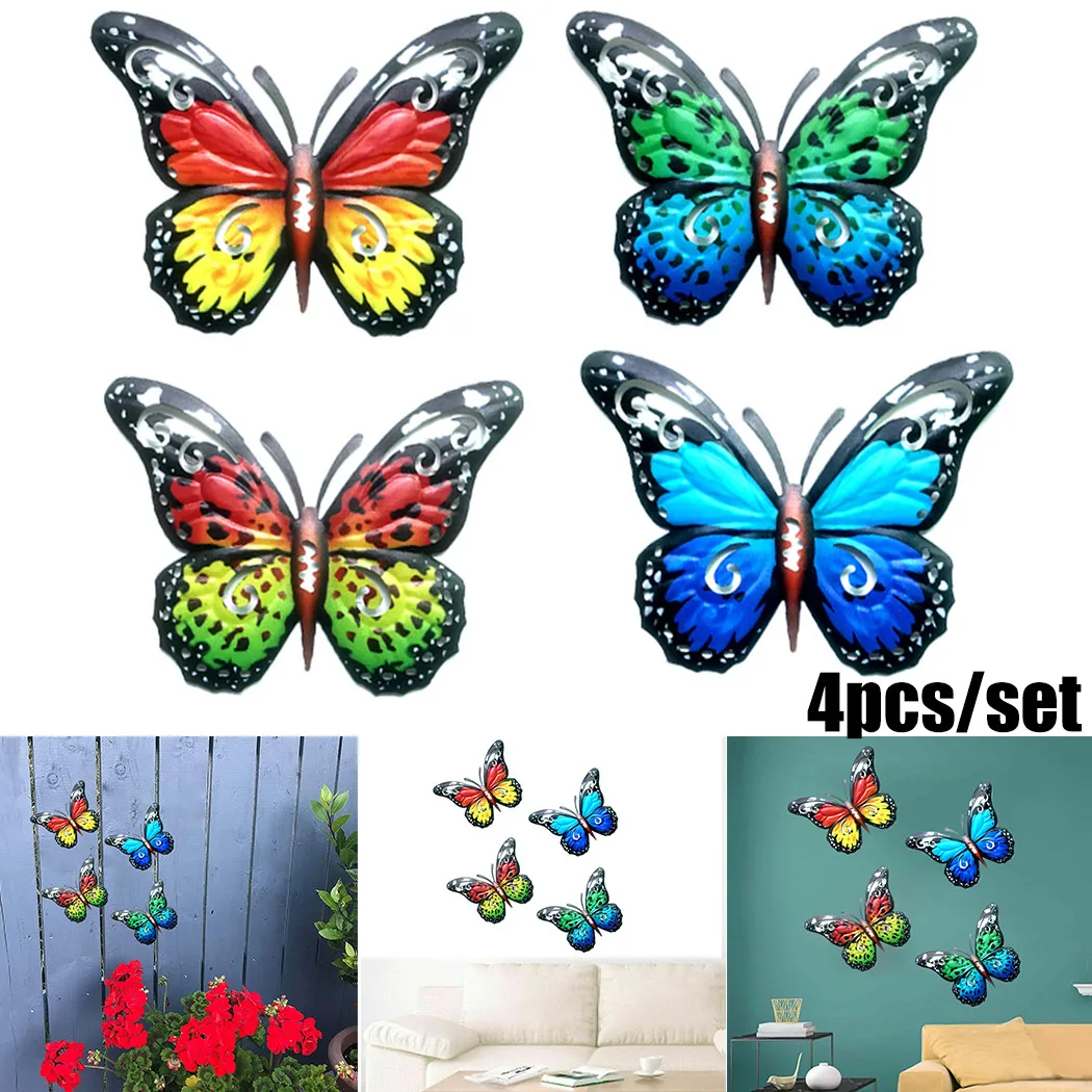 4pcs Large Metal Colorful Butterflies Decor Hollow Out Butterfly Garden Ornament Butterfly Wall Art Fence Sculpture Decoration
4pcs Large Metal Colorful Butterflies Decor Hollow Out Butterfly Garden Ornament Butterfly Wall Art Fence Sculpture Decoration