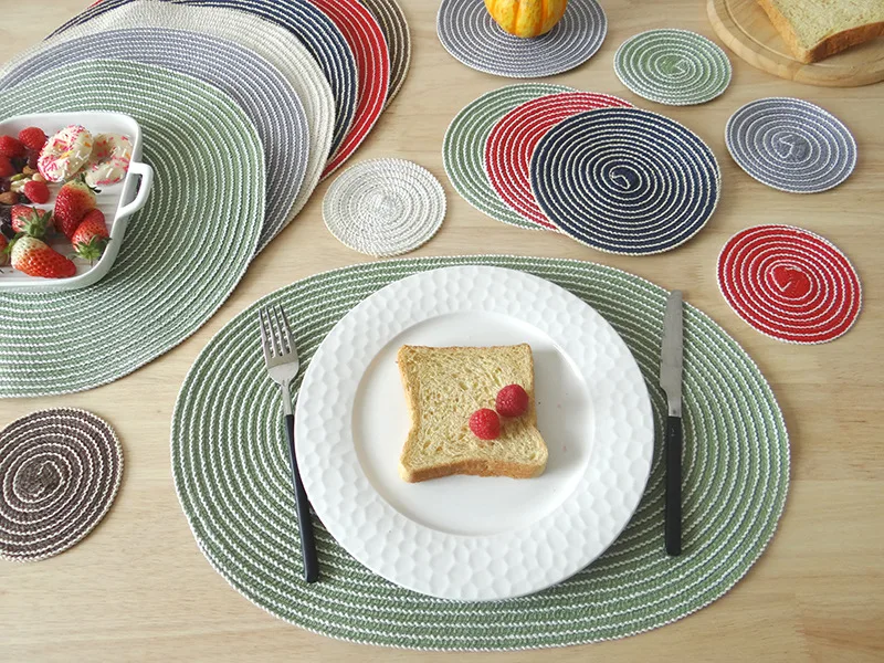 1Pc Handwoven Coasters Cotton Rope Placemats Cup Pad Table Decor Heat Resistant Table Mat Cup
1Pc Handwoven Coasters Cotton Rope Placemats Cup Pad Table Decor Heat Resistant Table Mat Cup