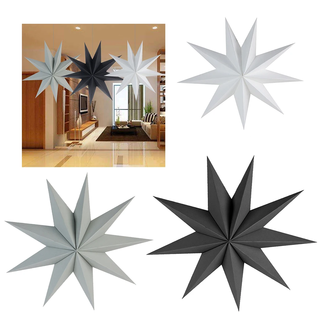 3D 9 Angles Stars Paper Star Hanging Christmas Home Party DIY Craft Decoration 
3D 9 Angles Stars Paper Star Hanging Christmas Home Party DIY Craft Decoration