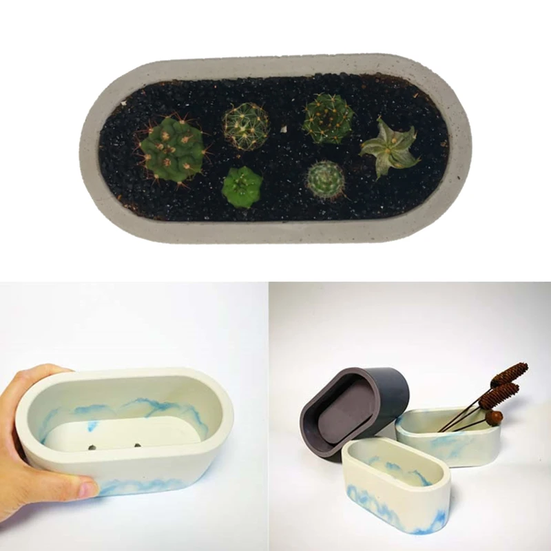 Silicone Oval Flowerpot Mold Cement Pot Diy Succulent Making Mold Manual Clay Craft Cement Silicone Concrete Bottle Mould
Silicone Oval Flowerpot Mold Cement Pot Diy Succulent Making Mold Manual Clay Craft Cement Silicone Concrete Bottle Mould