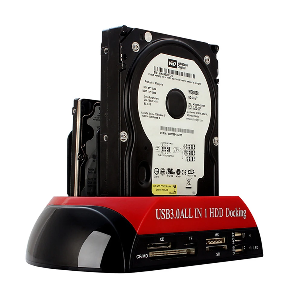 USB 3.0 All in One HDD Docking Station 2.5/3.5 inch IDE/SATA Hard Drive Base Multi-function Hard Drive High Speed HDD Dual-Bay
USB 3.0 All in One HDD Docking Station 2.5/3.5 inch IDE/SATA Hard Drive Base Multi-function Hard Drive High Speed HDD Dual-Bay