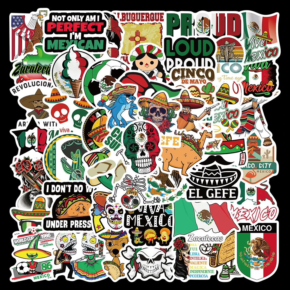 50pcs Cartoon Mexico Style Graffiti Stickers Skateboard Luggage Phone Car Guitar Aesthetic Waterproof Decals Stickers Kid Toys
50pcs Cartoon Mexico Style Graffiti Stickers Skateboard Luggage Phone Car Guitar Aesthetic Waterproof Decals Stickers Kid Toys
