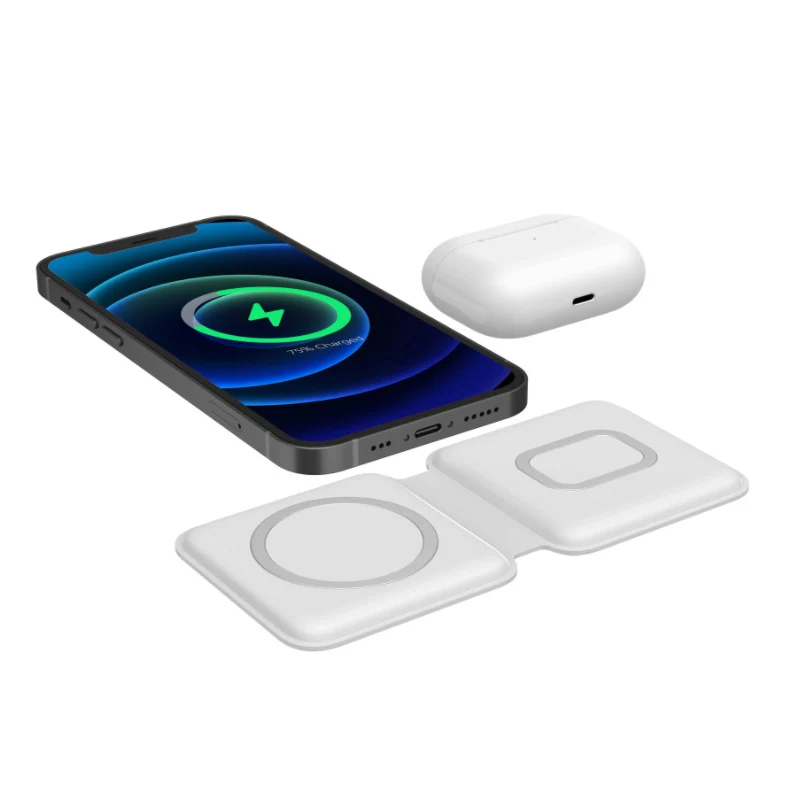 15W Wireless Charging 2 in1 wirless charger for iphone 12 airpods Fast Charging phone accessories For Magsafing DUO Charing dock
15W Wireless Charging 2 in1 wirless charger for iphone 12 airpods Fast Charging phone accessories For Magsafing DUO Charing dock