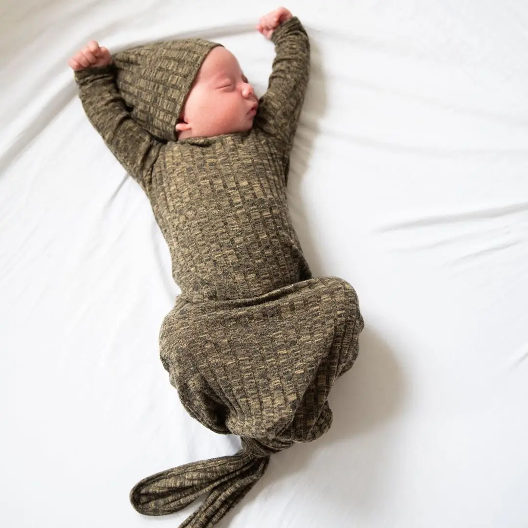 

Спальные мешки Pudcoco для новорожденных, зимние теплые вязаные пеленки для новорожденных, пеленальные мешки для детской коляски