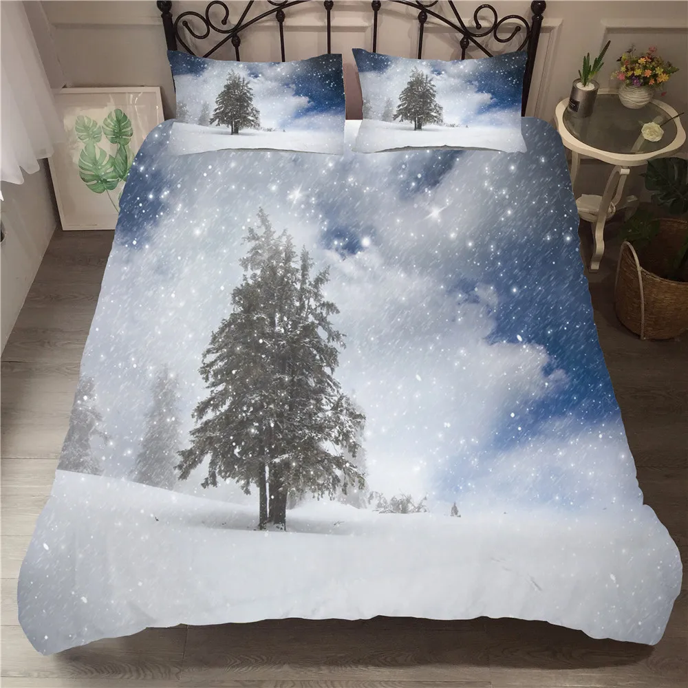 Comforter Set Winter Snow Pine Tree Printed Home Textiles Bedding Lines with Pillowcases King Single Size
Comforter Set Winter Snow Pine Tree Printed Home Textiles Bedding Lines with Pillowcases King Single Size