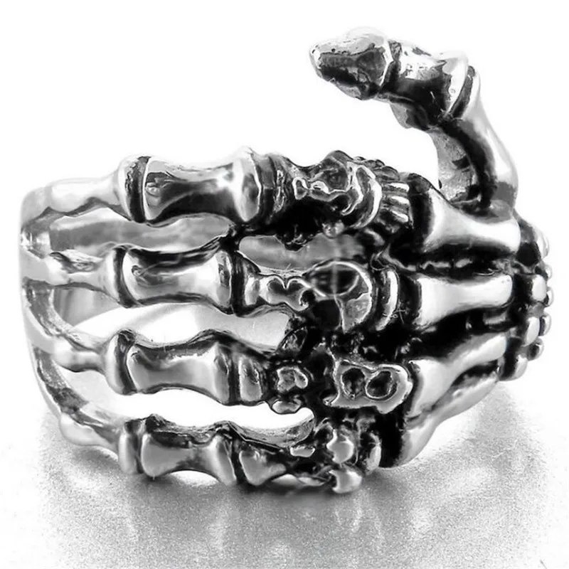Creative Gothic Silvery Color Skeleton Ring Retro Punk Rock Index Finger Ring Party Jewelry Accessories New ring 2021
Creative Gothic Silvery Color Skeleton Ring Retro Punk Rock Index Finger Ring Party Jewelry Accessories New ring 2021