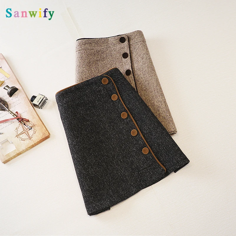 Plaid breasted woolen skirt women's 2020 autumn and winter New High waist all-match hip-covered skirt a-shaped winter skirt
Plaid breasted woolen skirt women's 2020 autumn and winter New High waist all-match hip-covered skirt a-shaped winter skirt