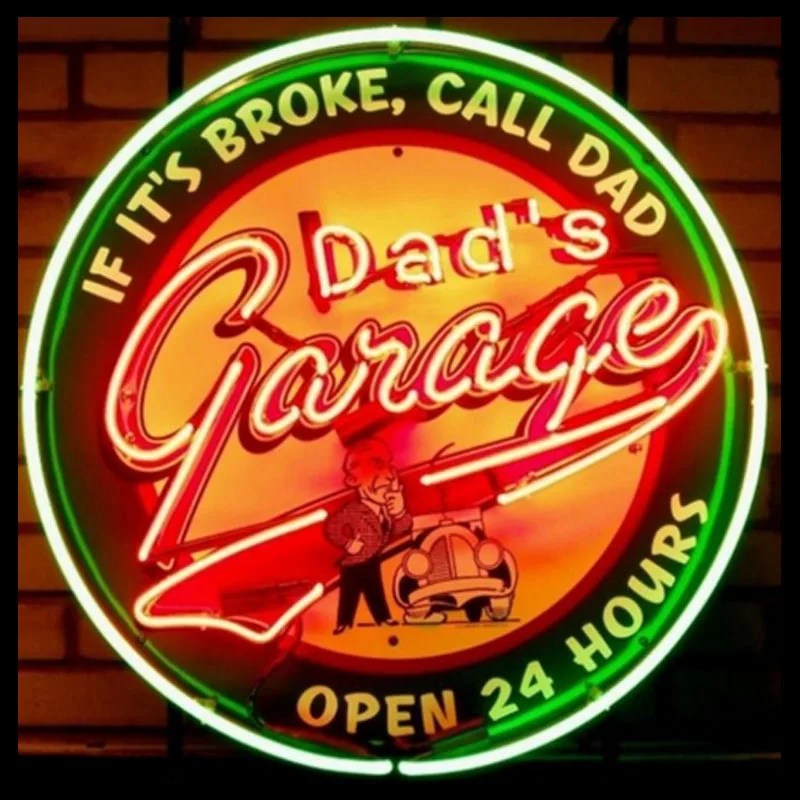 Custom Dad's garage Glass Neon Light Sign Beer resterant decorat room light Print Board Hotel DISPLAY Impact Attract light
Custom Dad's garage Glass Neon Light Sign Beer resterant decorat room light Print Board Hotel DISPLAY Impact Attract light