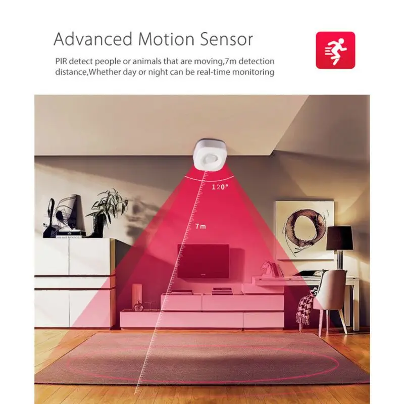 WiFi Smart Home PIR Motion Sensor Wireless Infrared Detector Security Burglar Alarm System for Home Office Use Supplies
WiFi Smart Home PIR Motion Sensor Wireless Infrared Detector Security Burglar Alarm System for Home Office Use Supplies