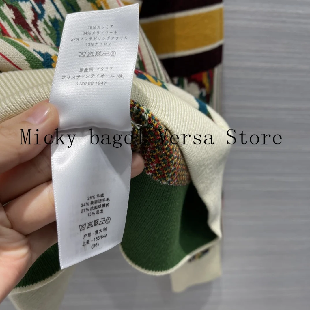2021 luxury design colorful jacquard fashion women's knitting top temperament round neck sweater versatile casual loose Pullover
2021 luxury design colorful jacquard fashion women's knitting top temperament round neck sweater versatile casual loose Pullover