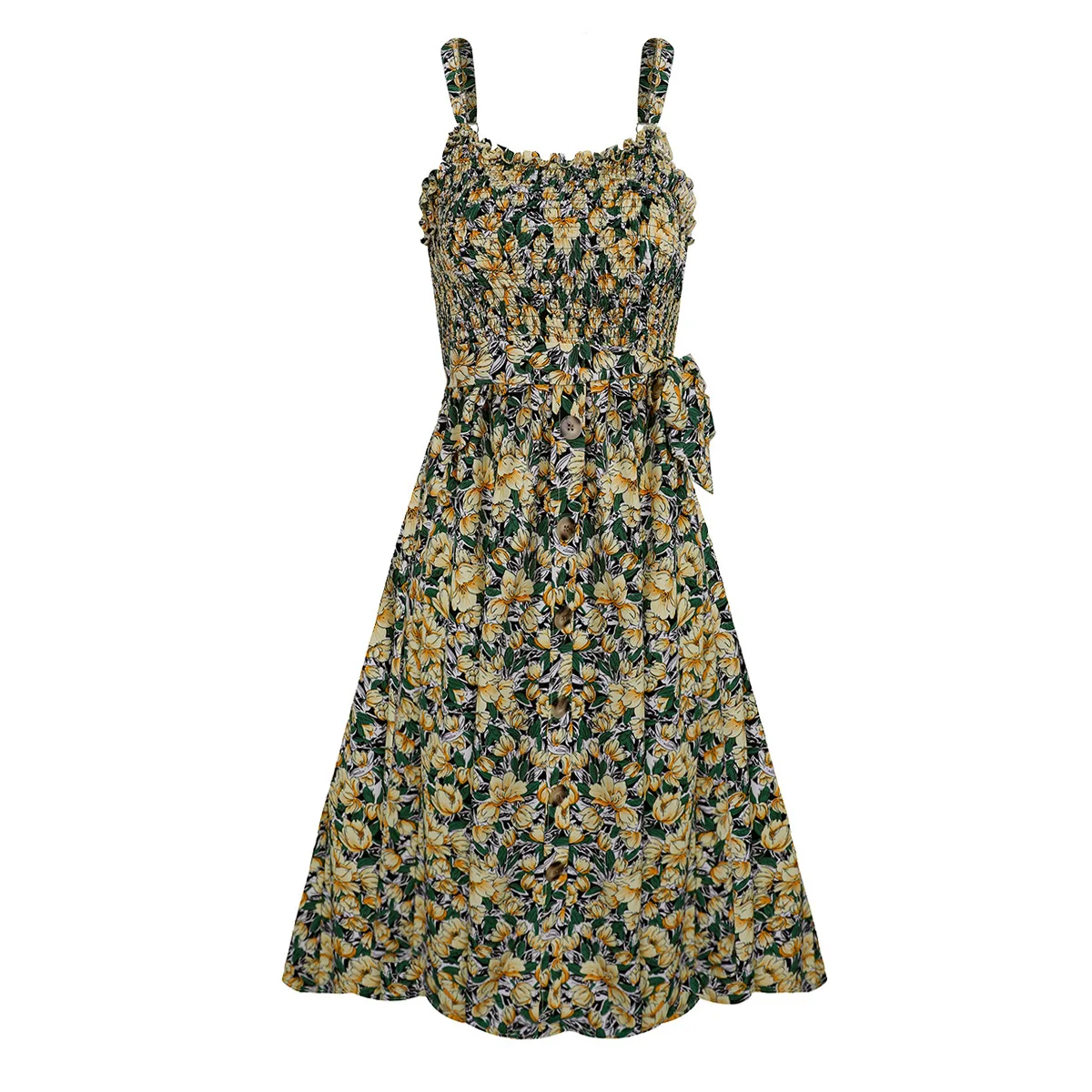 Summer Beach Casual Floral Print Dress Women Vintage Sundress Sexy Spaghetti A Line Slim Ruffles Dot Mid-calf Dresses Robe Femme
Summer Beach Casual Floral Print Dress Women Vintage Sundress Sexy Spaghetti A Line Slim Ruffles Dot Mid-calf Dresses Robe Femme