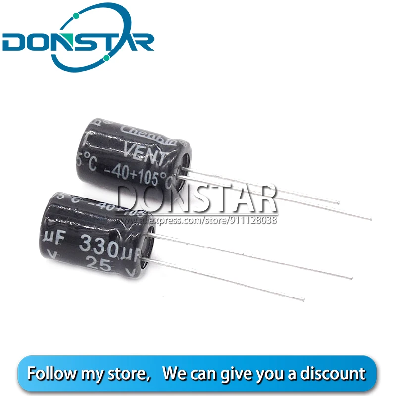 20PCS 330UF 25V Electrolytic Capacitor 25V 330UF 8*12MM Aluminium Electrolytic Capacitor
20PCS 330UF 25V Electrolytic Capacitor 25V 330UF 8*12MM Aluminium Electrolytic Capacitor