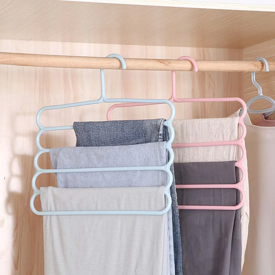 2pcs Multifunctional Pants Hangers 5 Layers Scarfs Hanger Storage Rack Tie Belt Trousers Hanger Wardrobe Closet Organizer
2pcs Multifunctional Pants Hangers 5 Layers Scarfs Hanger Storage Rack Tie Belt Trousers Hanger Wardrobe Closet Organizer