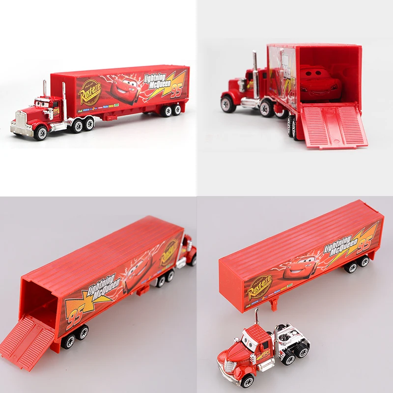 7Pcs/set Disney Pixar Cars 3 Gift Set Lightning McQueen Jackson Storm Cruz Mater Mack Uncle Truck 1:55 Diecast Metal Car Model | Игрушки и