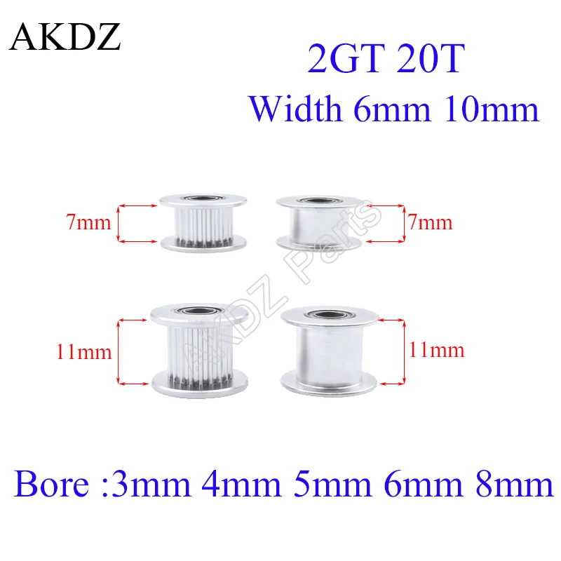 2M 2GT 20 Teeth Synchronou Idler Pulley Bore 3 4 5 6 8mm with Bearing for GT2 Open belt Width 6 10MM 20teeth 20T Passive Wheel
2M 2GT 20 Teeth Synchronou Idler Pulley Bore 3 4 5 6 8mm with Bearing for GT2 Open belt Width 6 10MM 20teeth 20T Passive Wheel