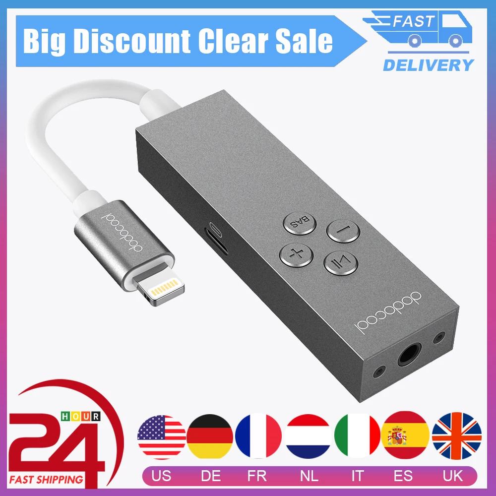 Dodocool MFi Lightning 2 в 1 с 3 5 мм адаптер для наушников USB портом in Удаленное управление при