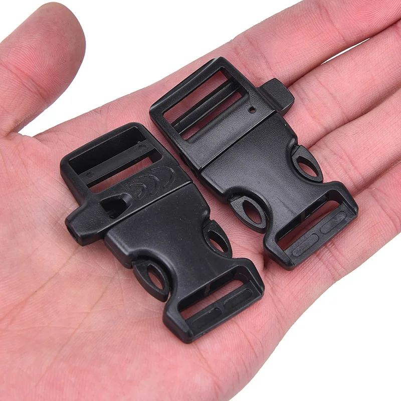 5 pcs/pack Plastic Curved Side Release Buckles Survival Whistle Buckle For Bracelet/ Backpack 
5 pcs/pack Plastic Curved Side Release Buckles Survival Whistle Buckle For Bracelet/ Backpack