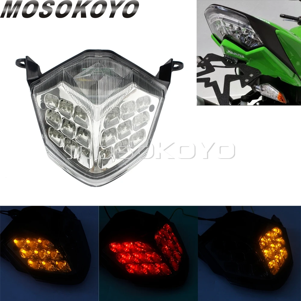 Мотоцикл светодиодный тормозной Встроенный задний фонарь для Kawasaki Z750 Z1000 Ninja 636 ZX